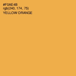 #F0AE4B - Yellow Orange Color Image
